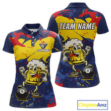 Load image into Gallery viewer, Funny Beer 8 Ball Billiard Shirt for Women Custom Billiard Jersey Pool Shirt Polo &amp; Quarter-Zip BHT19