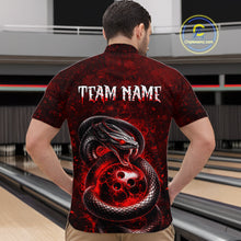 Load image into Gallery viewer, Red Snake Bowling Shirt for Men Personalized Bowling Team Jersey Polo &amp; Quarter-Zip QZT934