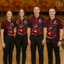 Load image into Gallery viewer, Red Snake Bowling Shirt for Men Personalized Bowling Team Jersey Polo &amp; Quarter-Zip QZT934
