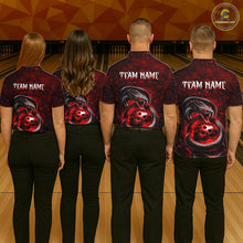 Load image into Gallery viewer, Red Snake Bowling Shirt for Men Personalized Bowling Team Jersey Polo &amp; Quarter-Zip QZT934