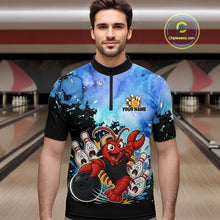 Load image into Gallery viewer, Custom Funny Crawfish Bowling Team Jersey for Men Bowling Shirt Polo &amp; 1/4 Zip QZT1015
