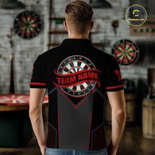Load image into Gallery viewer, Personalized Red Dart Team Shirt for Men Custom Dart Jersey Polo &amp; 1/4-Zip Dartboard Outfit DHT16