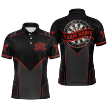 Load image into Gallery viewer, Personalized Red Dart Team Shirt for Men Custom Dart Jersey Polo &amp; 1/4-Zip Dartboard Outfit DHT16