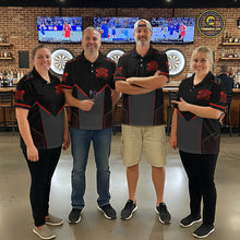 Load image into Gallery viewer, Personalized Red Dart Team Shirt for Men Custom Dart Jersey Polo &amp; 1/4-Zip Dartboard Outfit DHT16