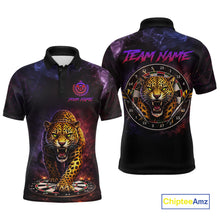 Load image into Gallery viewer, Custom Leopard Dart Shirts for Men Dart Team Jersey Polo &amp; Quarter-Zip Dartboard Shirt Outfit DHT18