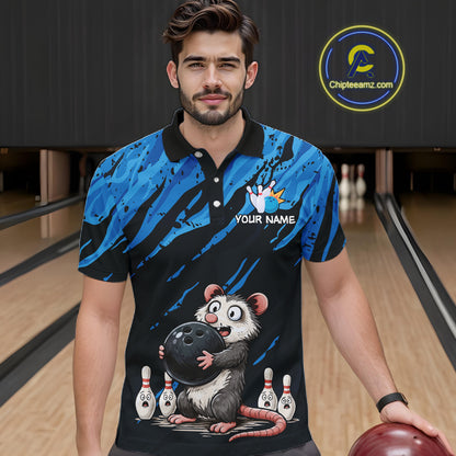 Custom Funny Opossum Bowling Team Jersey Ugly Bowling Shirt League for Men Bowling Gift QZT846