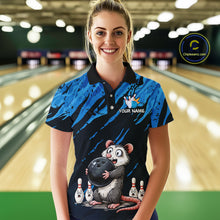 Load image into Gallery viewer, Custom Funny Opossum Bowling Team Jersey Ugly Bowling Shirt League for Women Bowling Gift QZT846