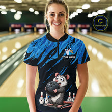 Load image into Gallery viewer, Custom Funny Opossum Bowling Team Jersey Ugly Bowling Shirt League for Women Bowling Gift QZT846