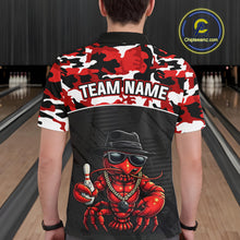 Load image into Gallery viewer, Custom Red Camo Bowling Shirt Crawfish Bowling League for Men Bowling Accessories QZT850