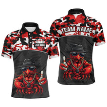 Load image into Gallery viewer, Custom Red Camo Bowling Shirt Crawfish Bowling League for Men Bowling Accessories QZT850