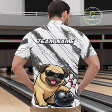Load image into Gallery viewer, Funny Pug Dog Bowling Team Shirt for Men Custom Bowling Jersey Polo &amp; 1/4-Zip Bowling Unisex QZT984
