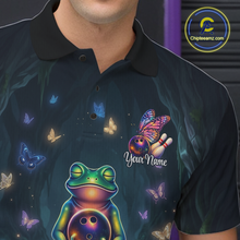 Load image into Gallery viewer, Custom Zen Frog Bowling Shirt for Men Meditation Style Bowling Jersey Polo &amp; 1/4-Zip QZT991