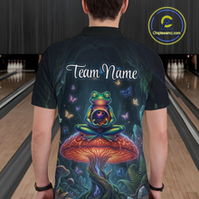 Load image into Gallery viewer, Custom Zen Frog Bowling Shirt for Men Meditation Style Bowling Jersey Polo &amp; 1/4-Zip QZT991