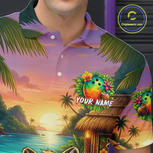 Load image into Gallery viewer, Floral Raccoon Bowling Shirt for Men Custom Bowling Team Jersey Polo &amp; Quarter-Zip QZT993