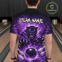Load image into Gallery viewer, Custom Panther Bowling Shirt for Men Bowling Team Jersey Bowling Outfit Polo &amp; Quarter-Zip QZT970
