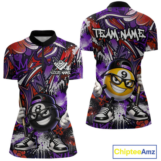 Purple red quarter-zip jerseys with cartoon character design on a white background, featuring the brand 'Chiptee Amz'.