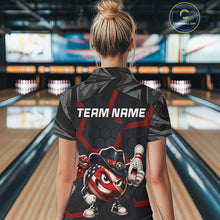 Load image into Gallery viewer, Custom Funny American Flag Bowling Shirt for Women Bowling Team Jersey Bowling Outfit QZT1123