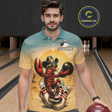 Load image into Gallery viewer, Custom Funny Crawfish Bowling Team Shirt for Men Bowling Jersey League Outfit QZT855