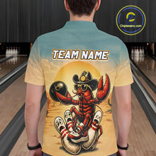 Load image into Gallery viewer, Custom Funny Crawfish Bowling Team Shirt for Men Bowling Jersey League Outfit QZT855