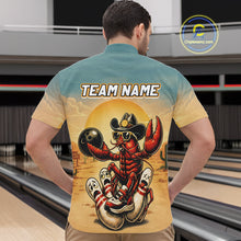 Load image into Gallery viewer, Custom Funny Crawfish Bowling Team Shirt for Men Bowling Jersey League Outfit QZT855