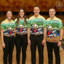 Load image into Gallery viewer, Custom Funny Duck Bowling Shirt Polo &amp; Quarter-Zip Bowling Team Jersey for Women QZT859