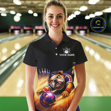 Load image into Gallery viewer, Funny Bulldog Bowling Shirt for Team Custom Polo &amp; 1/4 Zip Bowling Jersey for Women QZT913