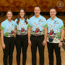 Load image into Gallery viewer, Personalized Funny Duck Bowling Team Shirt for Women Bowling Jersey Performance Polo &amp; 1/4-Zip QZT45