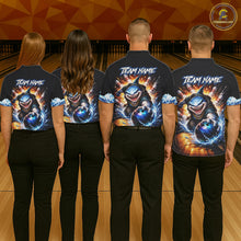 Load image into Gallery viewer, Personalized Funny Shark Bowling Team Shirt Bowling Jersey for Men Polo &amp; Quarter-Zip QZT948