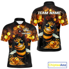 Load image into Gallery viewer, Funny Bee Bowling Shirt for Men Custom Bowling Team Jersey Bowling Outfit Polo &amp; Quarter-Zip QZT952