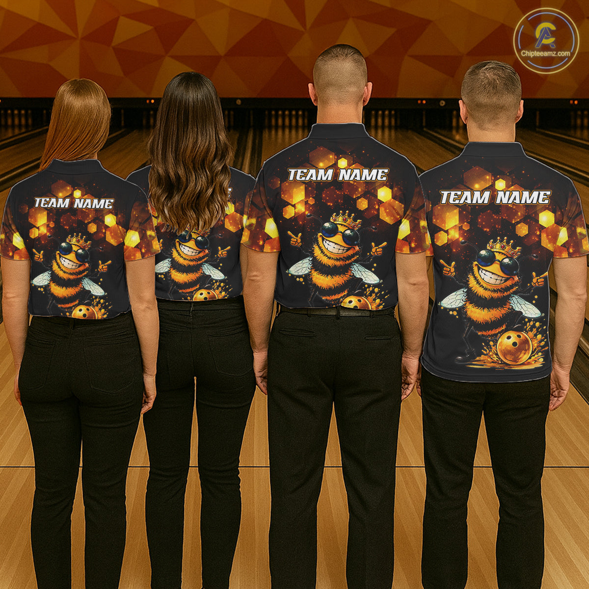 Funny Bee Bowling Shirt for Men Custom Bowling Team Jersey Bowling Outfit Polo & Quarter-Zip QZT952