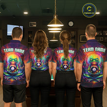 Load image into Gallery viewer, Custom Zen Frog Billiard Shirt for Men 8 Ball Meditation Style Billiard Jersey Pool Shit BHT13
