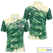 Load image into Gallery viewer, Green Golf Clubs Custom Name Mens Golf Polo Shirts Personalized Team Golf Tops NHN0007