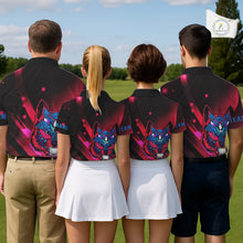Load image into Gallery viewer, Funny Pink Wolf Golf Polo Shirt For Men Custom Golf Ball Team Jersey Mens Golf League Shirt Golf Gifts NHN0056