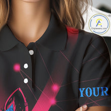 Load image into Gallery viewer, Funny Pink Wolf Golf Polo Shirt for Women Custom Golf Ball Team Jersey Womens Golf League Shirt Golf Gifts