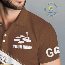 Load image into Gallery viewer, Golden Retriever Mens Golf Polo Shirt Custom Funny Dog Lover Pattern Golf Tops For Men, Dog Dad Gift NHN0229