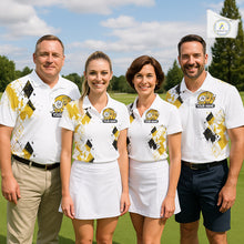 Load image into Gallery viewer, Argyle Pattern Mens Golf Polo Shirt – Custom Funny Beer Golf Shirt, Golfer Gift NHN0046