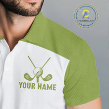 Load image into Gallery viewer, Funny Mens Golf Polo Shirts Custom Name Green Poodle Dog Golf Shirts Personalized NHN0079