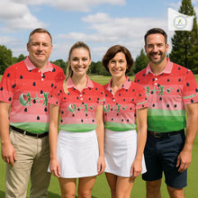Load image into Gallery viewer, Watermelon Polo Shirt For Men Women, Heartbeat Couple Matching Golf Polo Shirt Custom Valentines Outfit NHN0148