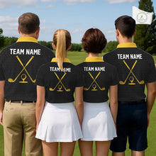 Load image into Gallery viewer, Black And Yellow Golf Ball Mens Golf Polo Shirts Custom Golf Outfits Men Golf Gifts For Men NHN0042