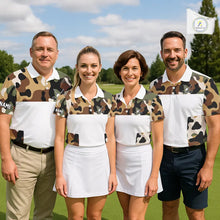 Load image into Gallery viewer, Funny Womens Golf Polo Shirts Custom Cowboy Golf Ball Camo Pattern Golf Outfits, Best Golf Gifts NHN0103