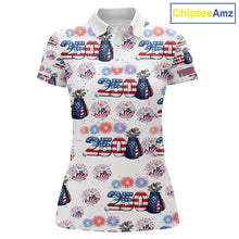 Load image into Gallery viewer, America 250th Anniversary Golf Polo Shirt For Women, Patriotic USA Golf Shirts, Independence Golf Gift NHN0233