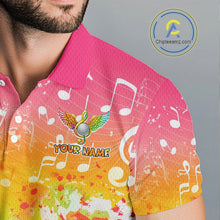 Load image into Gallery viewer, Mens Golf Polo Shirt Colorful Music Angel Wing Golf Ball Custom Golf Top For Team, Golfer Gift NHN0130