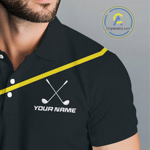Load image into Gallery viewer, Blue Navy And White Golf Ball Mens Golf Polo Shirts Custom Golf Outfits Men Golf Gifts For Men NHN0038