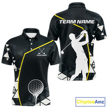 Load image into Gallery viewer, Blue Navy And White Golf Ball Mens Golf Polo Shirts Custom Golf Outfits Men Golf Gifts For Men NHN0038