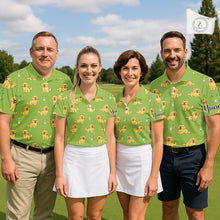 Load image into Gallery viewer, Mens Golf Polo Shirt Custom Funny Golden Retriever Team Mens Golf Tops Green, Dog Lover Gift NHN0214