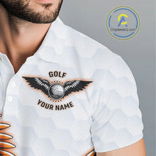 Load image into Gallery viewer, Mens Golf Polo Shirt Custom Eagle Golf Shirts Personalized Golf Clubs White Team Golf Top NHN0082