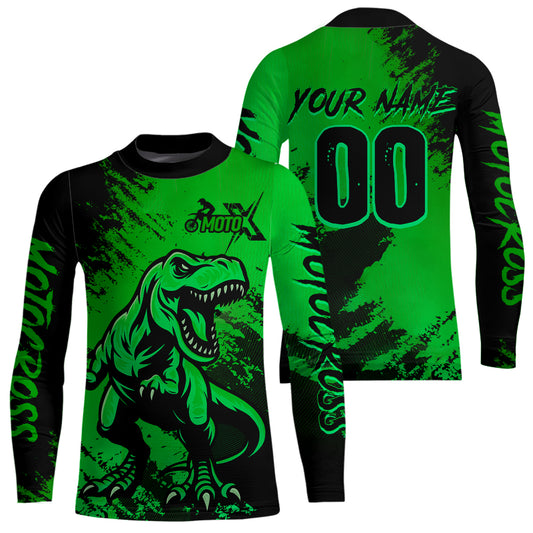 Green Dinosaur Motocross Jersey Dirt Bike Shirts for Men Kid Women Racing Jersey XM417