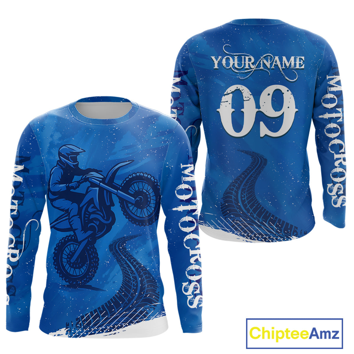 Blue Motocross Jersey Men Women Kid Custom Dirt Bike Shirts Motorcycle Riding Shirt XM432