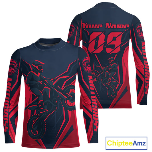 Red Custom Motocross Jersey Men Women Kid Dirt Bike Shirts Motorcycle Riding Shirt XM441