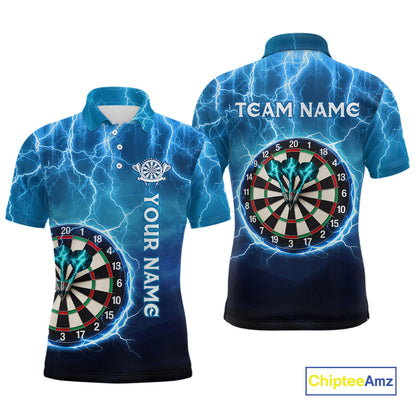 Custom Thunder Lightning Darts Shirt for Men Darts Team Jerseys Dartboard Shirt NNT263